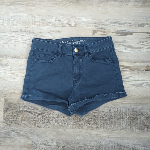 American Eagle Hi-Rise  Shortie Jean Shorts - Picture 1 of 2